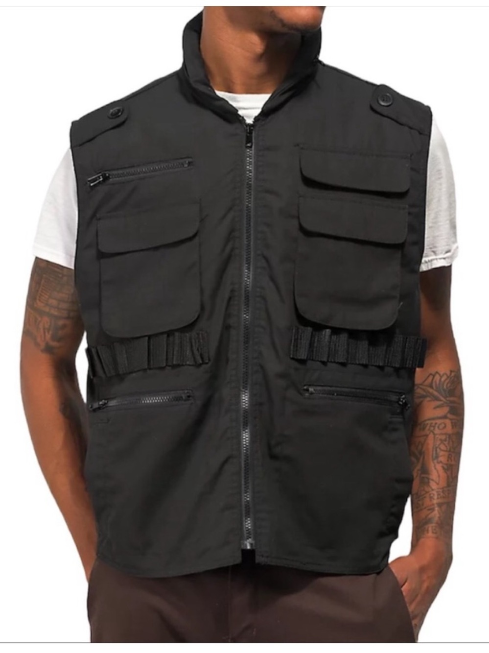 Rothco Black Military Tactical Ranger Utility Vest Size Medium